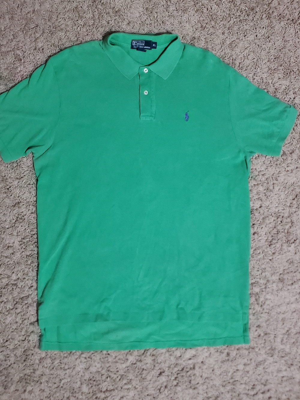 Polo by Ralph Lauren Green Short-Sleeve Polo with Blue Logo